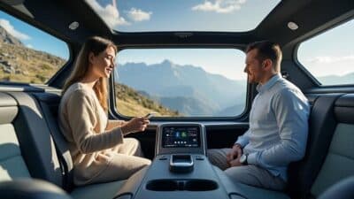 Intérieur Alpine Aelectric avec technologie avancée et matériaux éco-responsables