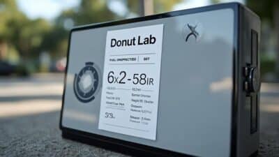 Détail batterie Donut Lab révélant résultats tests surprenants