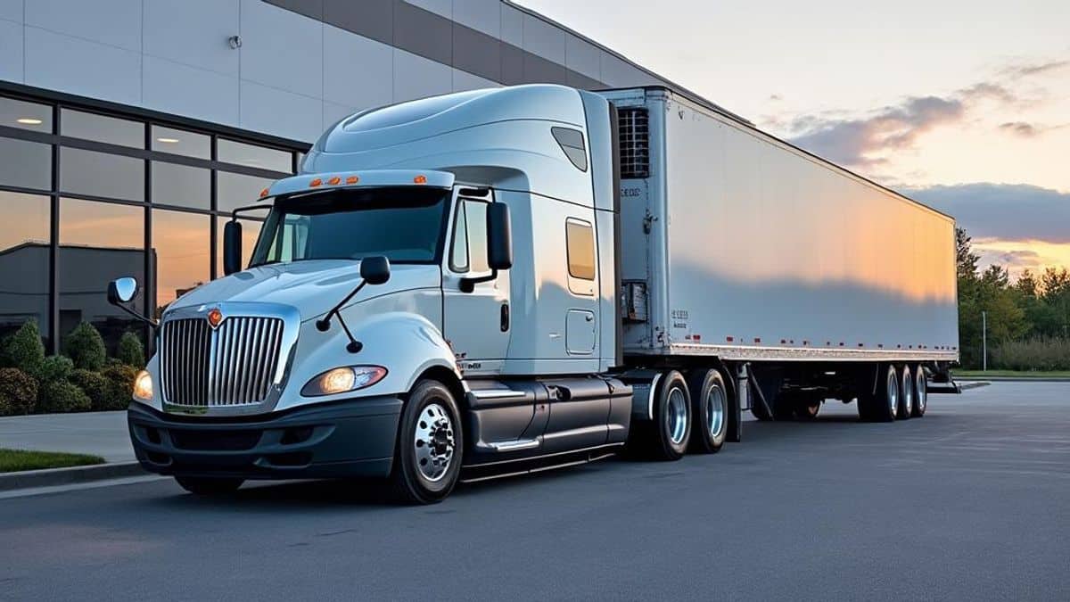 Image montrant des voitures prêtes pour la livraison depuis l'usine Stellantis au Canada.