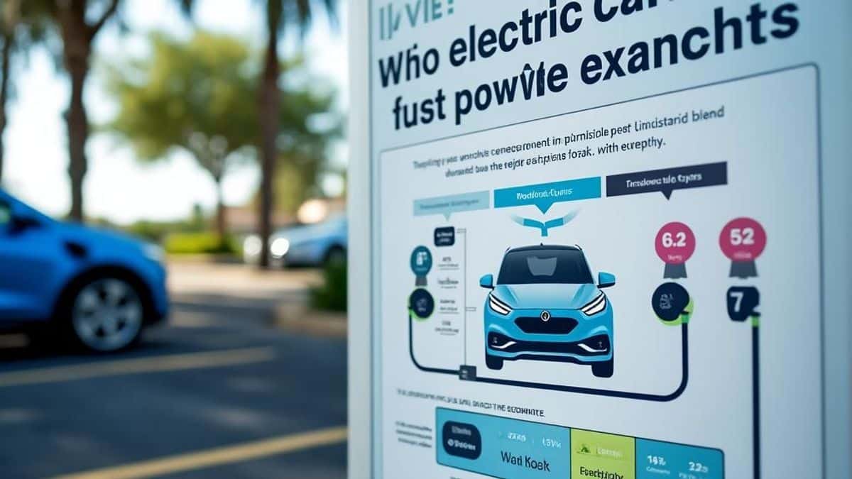 Infographie sur les bénéfices environnementaux et économiques des voitures électriques comparées aux véhicules à essence.