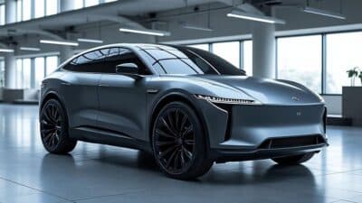 Voiture SUV futuriste non disponible sur le marché électrique