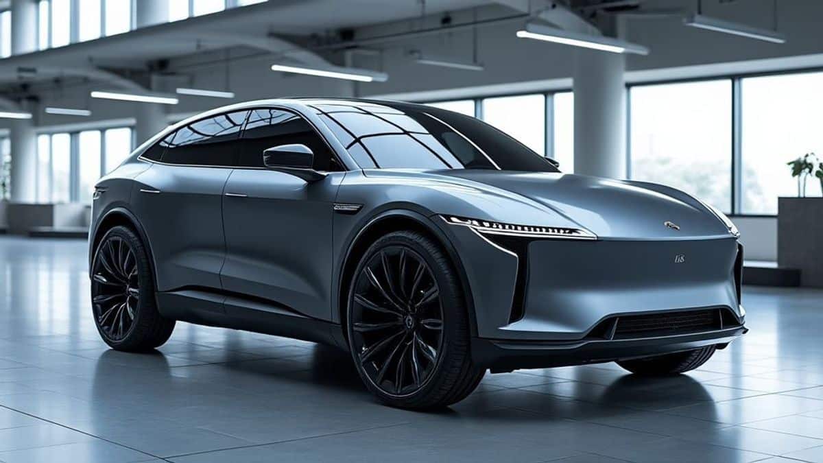 Voiture SUV futuriste non disponible sur le marché électrique