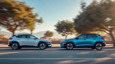 Vue latérale des modèles électriques Hyundai illustrant la diversité pour divers conducteurs