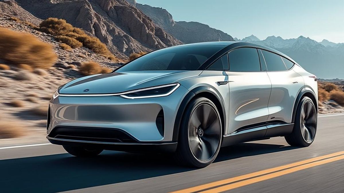 Photo vue côté véhicule électrique avec système hybride intégré, anticipant aventures.