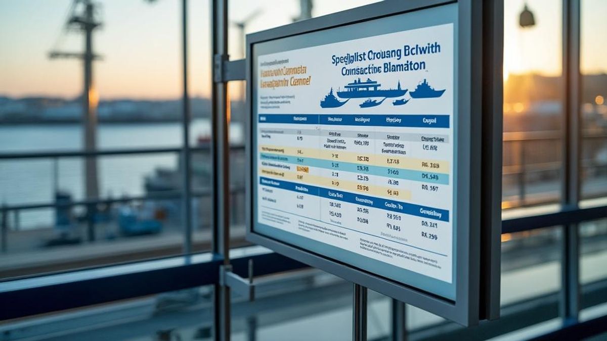 Infographie illustrant les coûts des transports pour franchir la Manche efficacement.