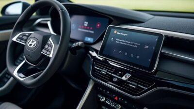 Vue rapprochée des fonctionnalités technologiques du tableau de bord de la Hyundai IONIQ V