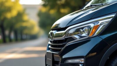 Image d'un gros plan d'une Honda Acty, illustrant son design compact et pratique.