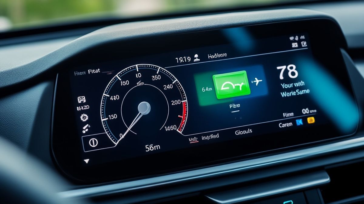 Vue détaillée du tableau de bord Kia EV avec fonctionnalités écologiques