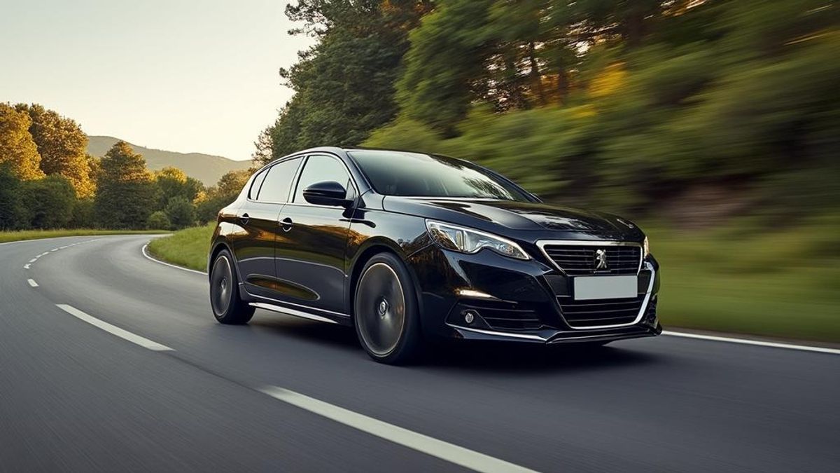 Vue latérale de la performance et de la maniabilité d'une Peugeot sur la route.