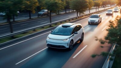 Image aérienne du véhicule Xpeng vla démontrant ses capacités avancées en matière de mobilité.