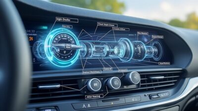 Schéma détaillé des éléments du système de climatisation automobile