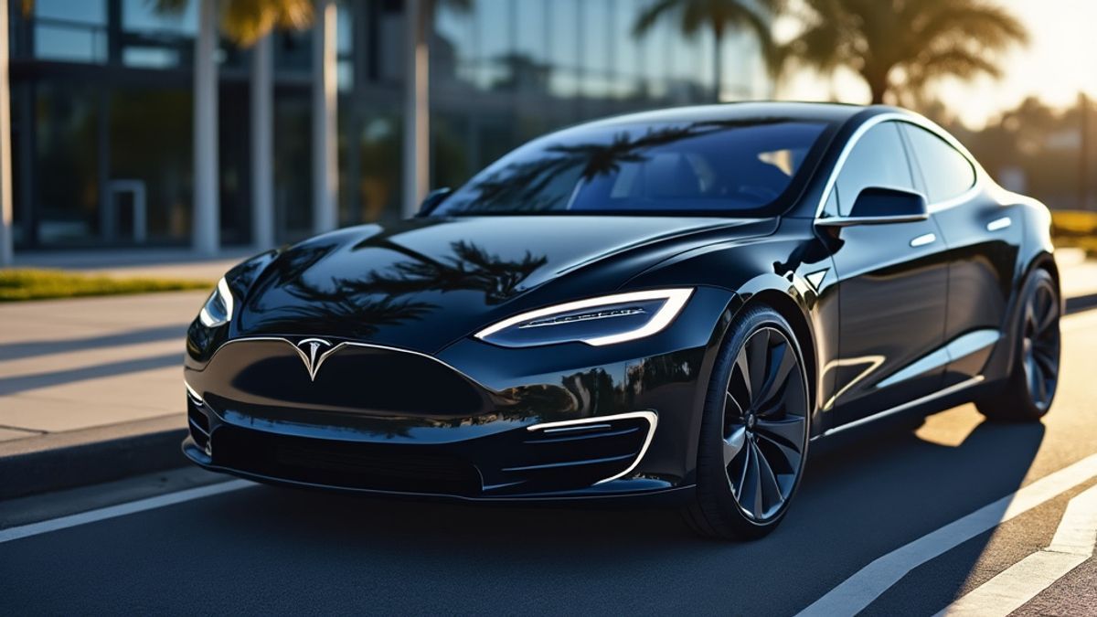 Vue rapprochée de la batterie Tesla Model avec ses détails technologiques sophistiqués.