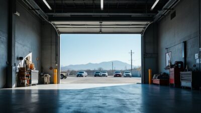 Image d'un garage montrant l'importance de ne pas stationner des véhicules rappelés dans des espaces clos.