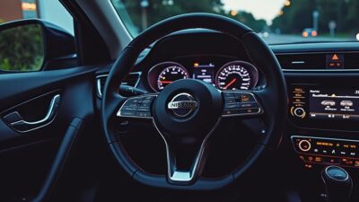 Image du tableau de bord du Nissan Qashqai avec voyants lumineux