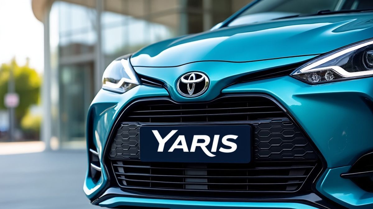 Calandre avant de la Toyota Yaris Hybrid avec un design innovant et une marque reconnaissable