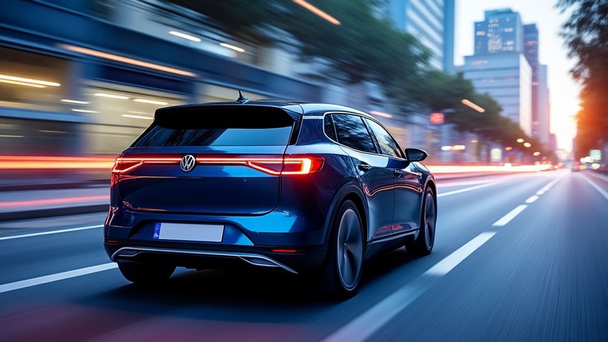 Image de la silhouette moderne de la VW ID. Era illuminée par un éclairage dynamique.