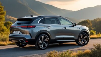 Citroën DSCrossback élégante avec design et finition premium dans un paysage pittoresque