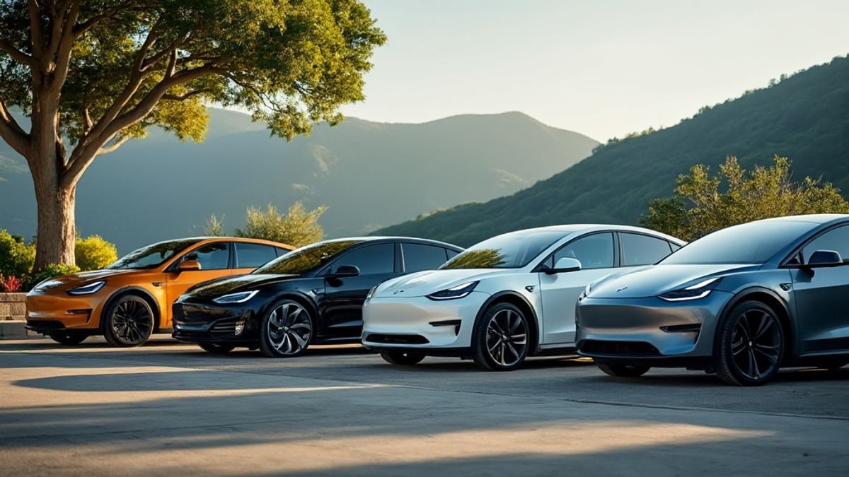 Image de voitures électriques garées dans un beau paysage naturel, soulignant l'importance de l'écologie et de l'innovation technologique.