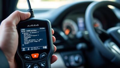 Appareil de diagnostic automobile affichant un code d'erreur