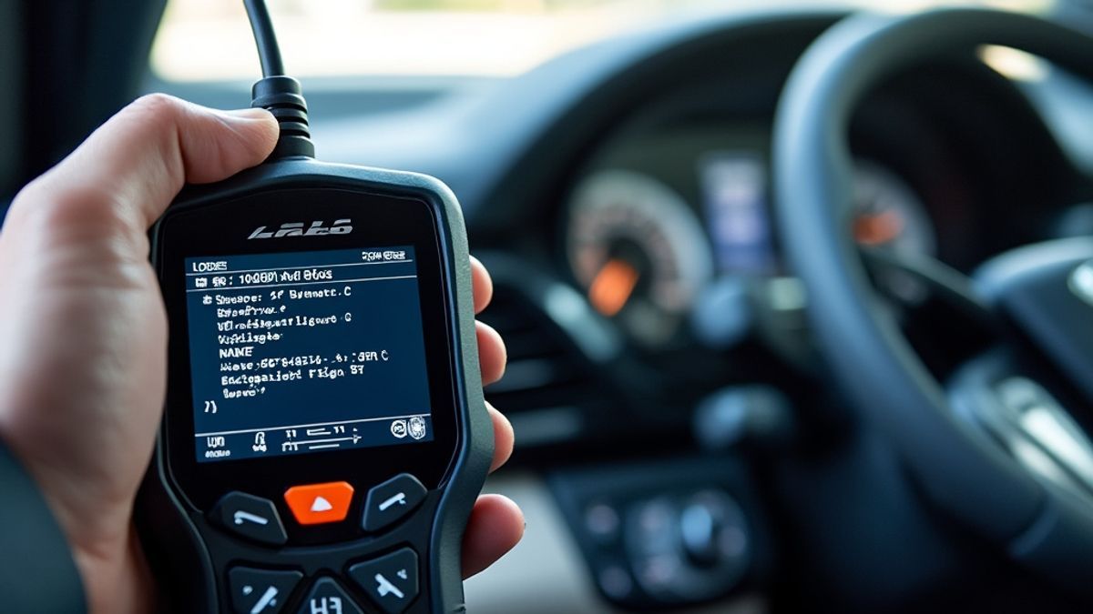 Appareil de diagnostic automobile affichant un code d'erreur