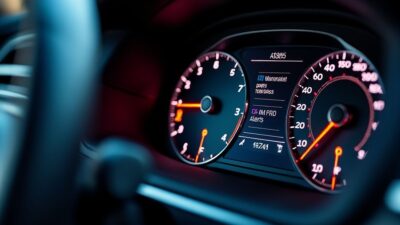 Vue détaillée des voyants d'alerte sur le tableau de bord d'un Volkswagen Tiguan