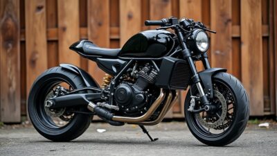 Moto compacte avec design sportif et lumière naturelle