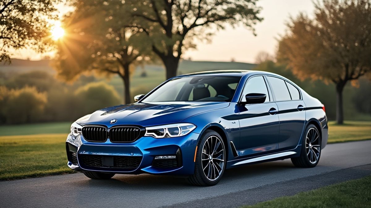 Voiture de luxe BMW stationnée dans un endroit tranquille avec un design élégant